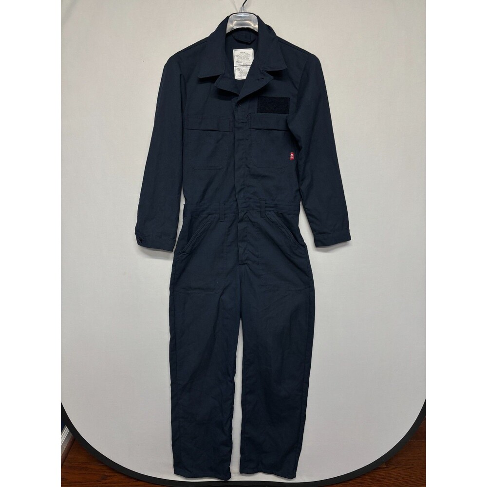 US Navy Size 38L Flame Resistant Coveralls Mechanic Workwear Jumpsuit D128 -19